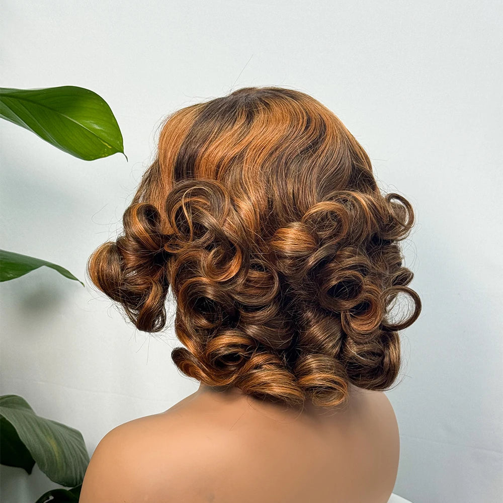 Loose Body Wave Chocolate Brown 4x4 5x5 HD Lace Frontal Bob Wigs Human Hair PrePlucked Brazilian Colored Human Hair Wigs 250%