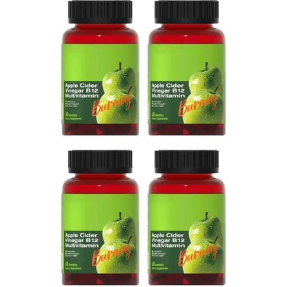 Apple Cider Vinegar B12 Gummies Digestive Comfort Multivitamin Boost Metabolism for Men Women Free Vegan Gluten-Free 60 Gummies
