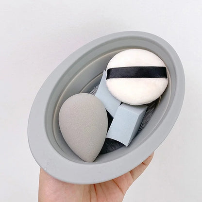 Silicone Makeup Brush Cleaner Bowl Foldable Cleaning Mat Cosmetic Foundation Eyeshadow Powder Brushes Cleaner Tools For Makeup