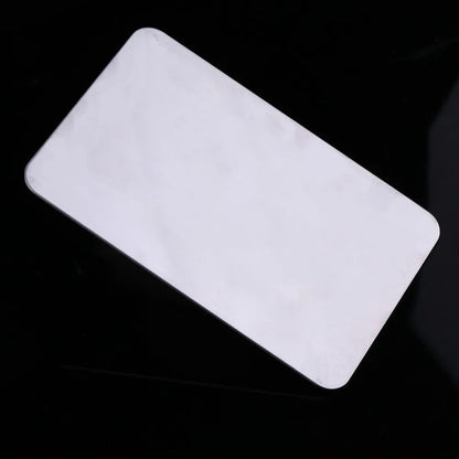 2pcs Small Size Makeup Mixing Palette Stainless Steel Rectangle Stainless Steel Blending Plate Comes with Spatula