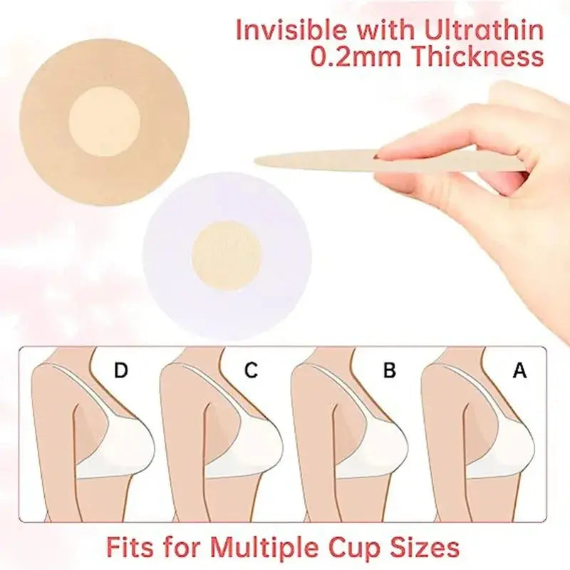 Women Safety Nipple Cover Stickers Sexy Breast Lift Tape Patch Intimates Female Self-Adhesive Invisible Bra Chest Nipple Padding