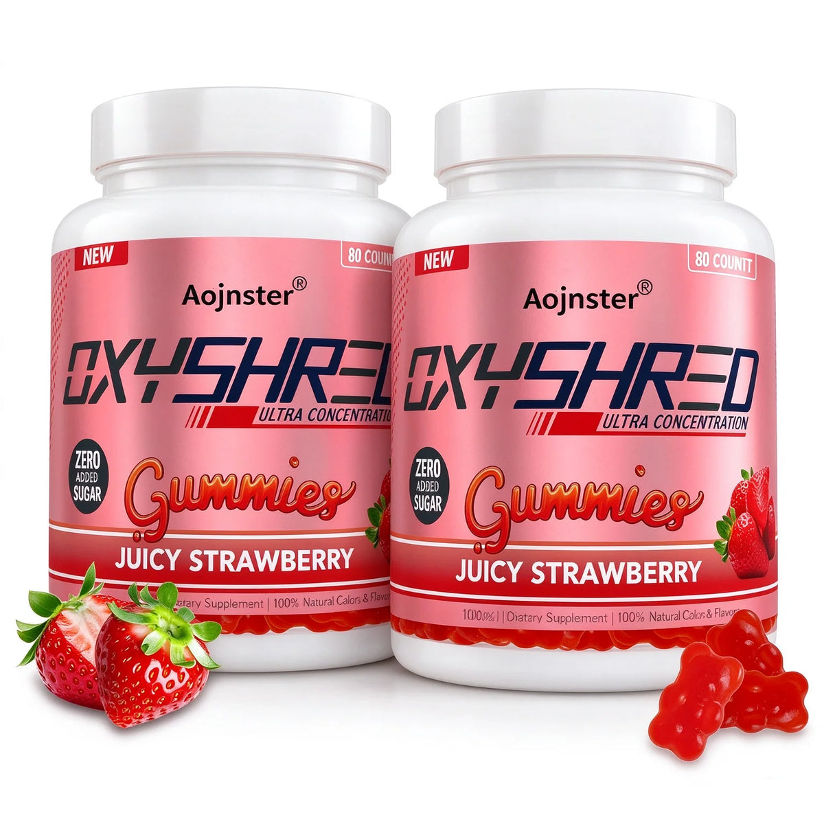 L-Carnitine Tartrate Gummies, Juicy Strawberry Flavor, Zero Added Sugar, 80 Count, Dietary Supplement for Adults