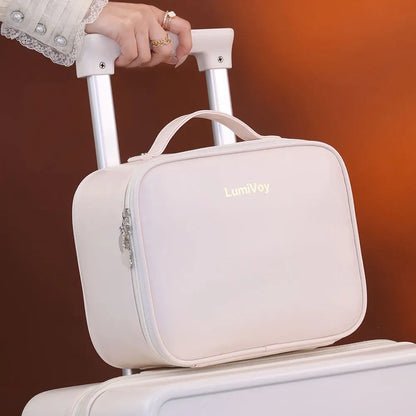 2026 New Fashion Large Capacity PU Zipper Storage Makeup Bags Portable Travel Tote for Bag Makeup Brush Cosmetic Case