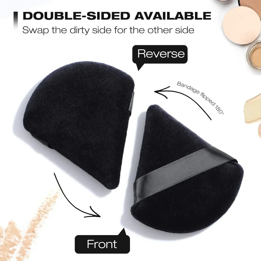 Triangle Powder Puff Facial Makeup Sponge Soft Velvet Cosmetics Puff Black Mixer Beauty Foundation Make-Up Sponge Makeup Access
