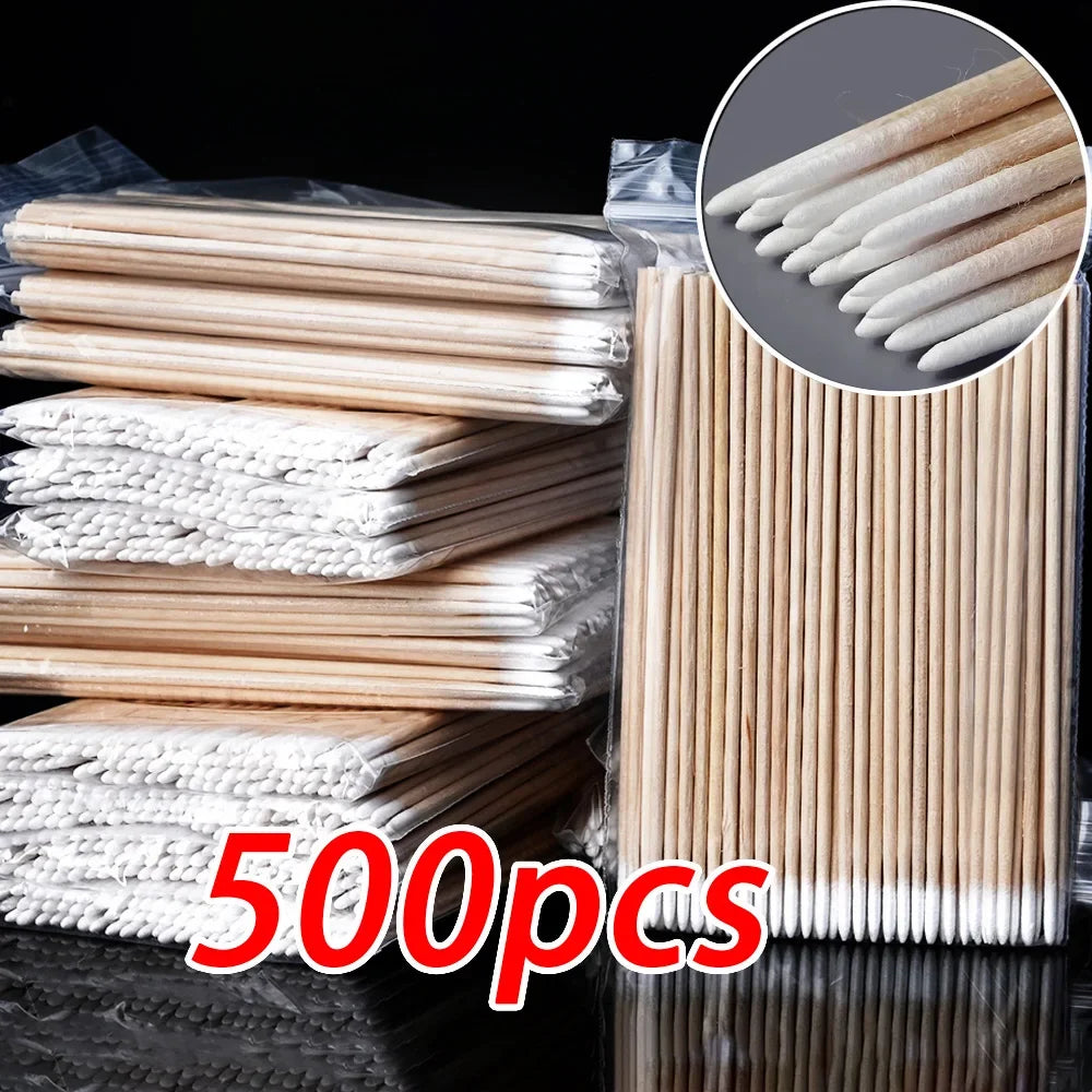 100 500Pcs Orange Wood Nail Sticks Double Head Cuticle Pusher Remover Pedicure Manicure Tools 11.5cm Professional Salon Supplies
