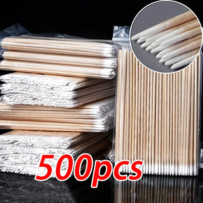 100 500Pcs Orange Wood Nail Sticks Double Head Cuticle Pusher Remover Pedicure Manicure Tools 11.5cm Professional Salon Supplies