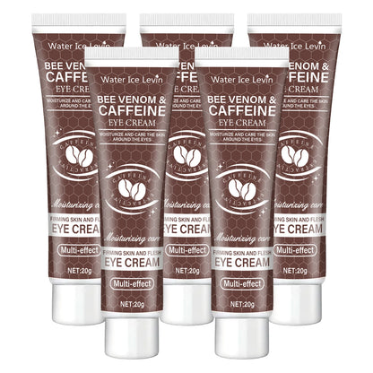 Natural Caffeine Powerful Moisturizing Firming Eye Cream 20g for Puffy and Dark Circles Post-Lifting Area after Using, Reduce Wrinkles and Aging, Light Beige Relaxation