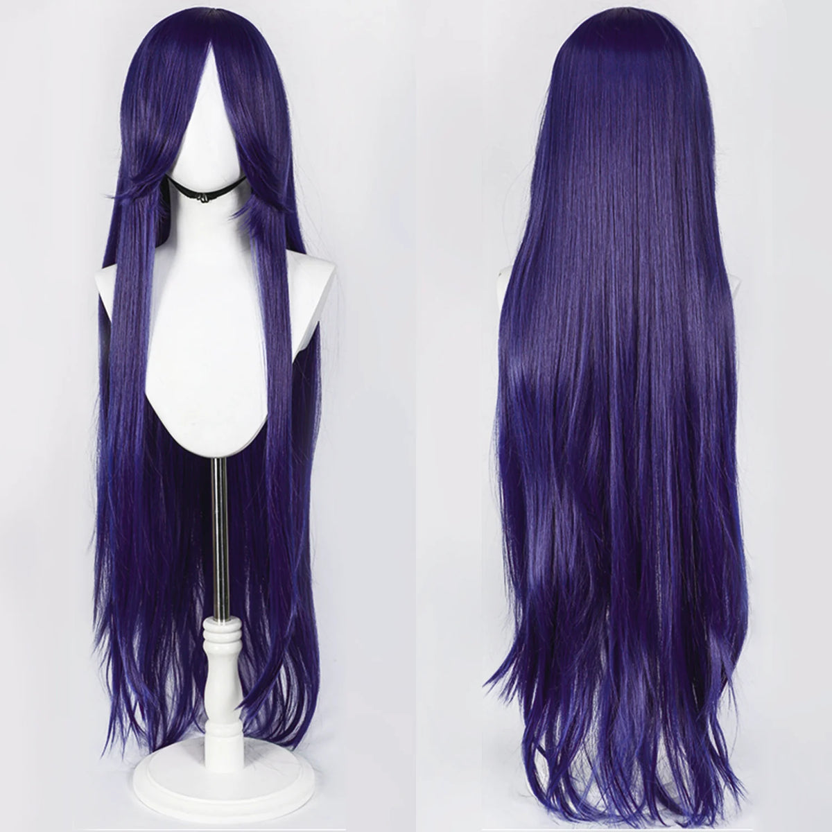 100CM Long Straight Wig With Bangs Synthetic Cosplay Wig For Women Pink Purple Cosplay Wigs for Party For Halloween