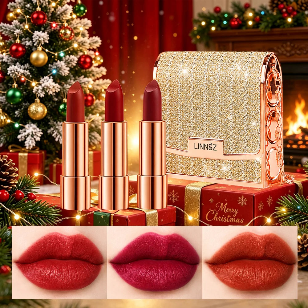 Christmas matte lip gloss set,waterproof and easy to apply,long-lasting and natural,the top choice for gifting,Christmas gift