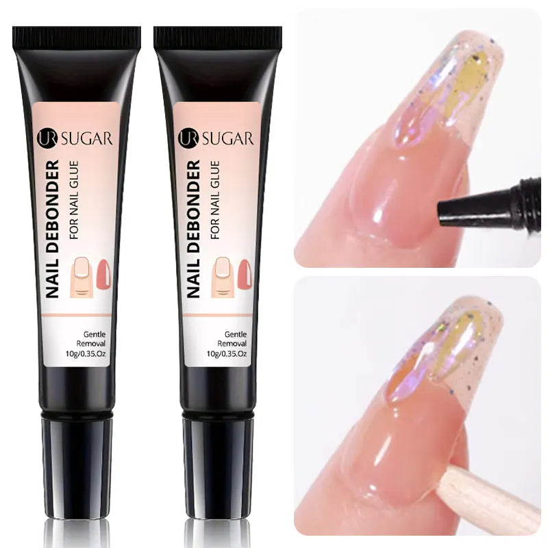 UR SUGAR 10g Nail Glue with Remover Set for Press On Nails Tips No Need Lamp Cured Long Lasting Quick Dry Soak Off Adhesion Gel