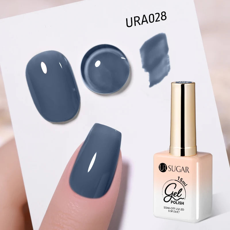 UR SUGAR 15ml Gel Nail Polish Neon Blue Red Green Pastal Nude UV/LED Soak Off No Wipe Nail Gel Polish Suitable For Summer Autumn