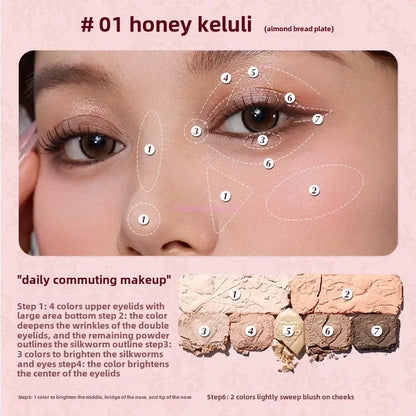 Flowerknows Strawberry Cupid Collection Facial Complexion Palette Blush Eyeshadow Highlighter Flower Know Face Bronzer Palette