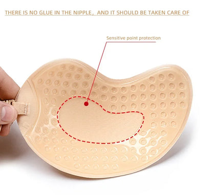 Sexy Women's Bra Invisible Push Up Bra Self-Adhesive Silicone Seamless Front Closure Sticky Backless Strapless Bra