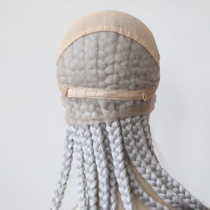 Black Braided Wigs Synthetic Full Lace Wig Glueless Full Lace Synthetic Wig Heat Resistant Fiber Wig for Women Daily Wear