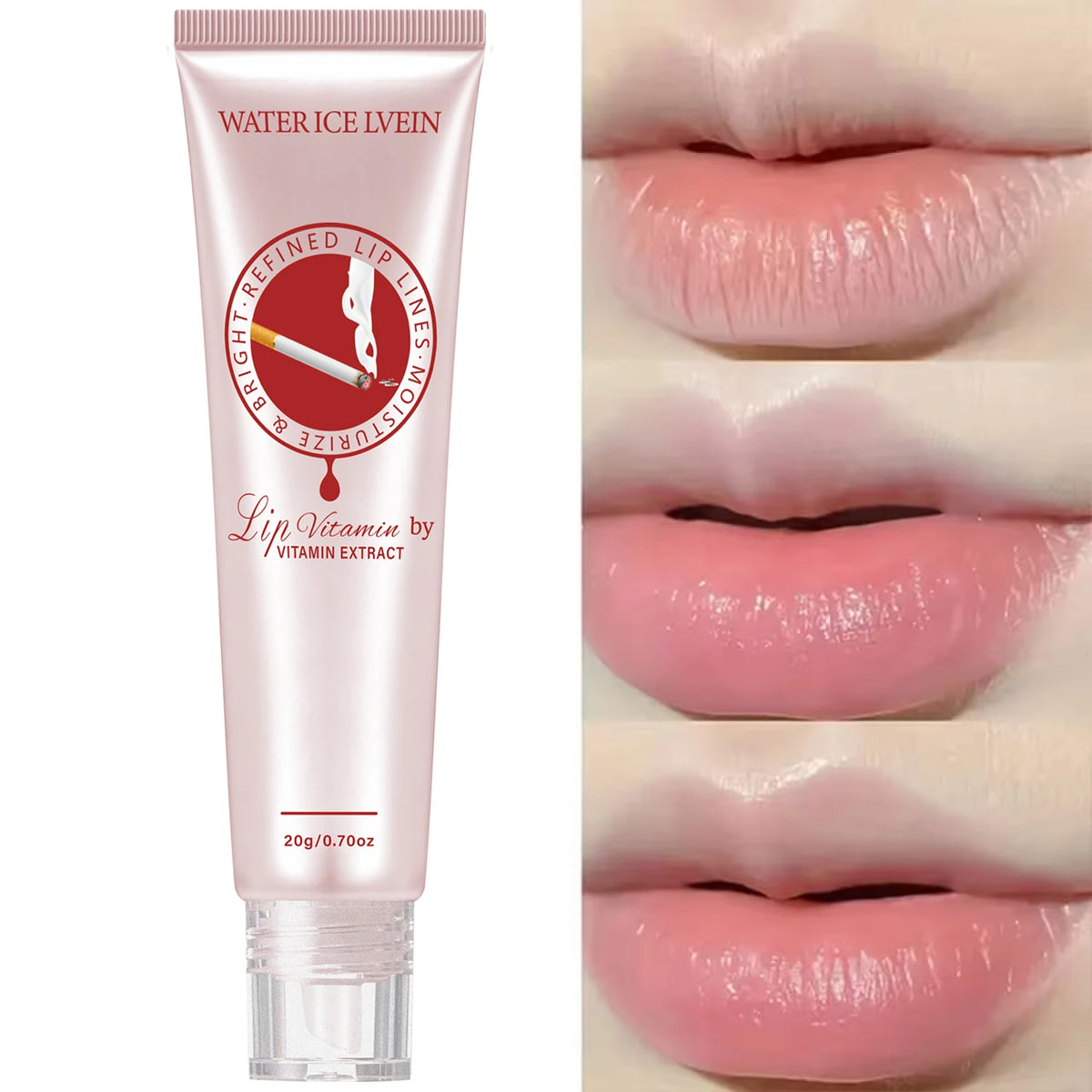 Lip Plumper Cream 20g with Peptides & Aloe - Moisturizing Non-Sticky Lip Balm, Smooth & Voluminous Lips