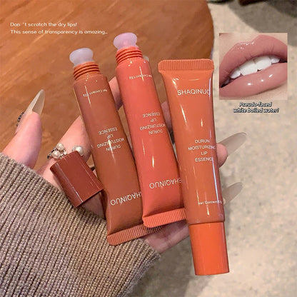 Lip Glowy Lightweight Hydration Balm Shea Butter Glaze Craze Tinted Polypeptide Lip Gloss Serum Fruit Donut Lip Oil Care