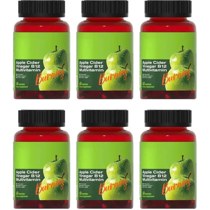 Apple Cider Vinegar B12 Gummies Digestive Comfort Multivitamin Boost Metabolism for Men Women Free Vegan Gluten-Free 60 Gummies