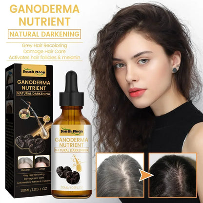 Gray White Hair Treatment Serum Liquid White To Black Natural Color Repair Nourish Product Anti Loss Hair Care Men Women