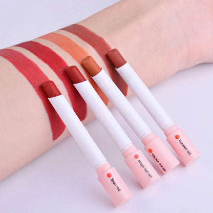 4 Pcs Cigarette Lipstick Set Matte Lip Gloss Long Lasting Waterproof Nude Lip Tint Lip Stick Tube Cosmetics Christmas Gift