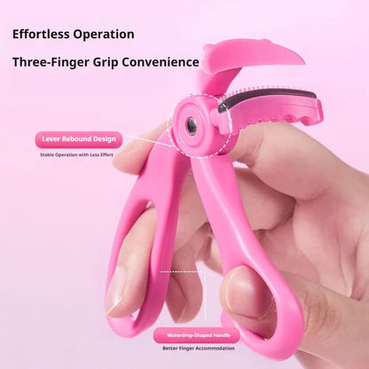 Portable Women Eyelash Curler Frameless Wide Angle Comb Lash Tool No Pinch Long Lasting Curl Hold