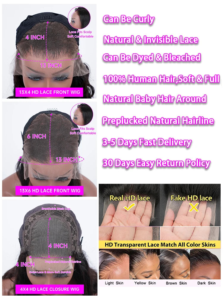 Curly ≥98% Human Hair Lace Front Wigs 13x4 13x6 Deep Wave Hd Transparent Lace Frontal Wig 200% Real Density 360 4x4 5x5 Lace Wig