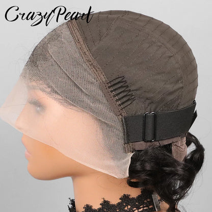 Short Bob Wig Human Hair 180% Density Glueless Lace Closure Wigs for Black Women Body Wave 13X4 Lace Front Wig Loose Wave Culry