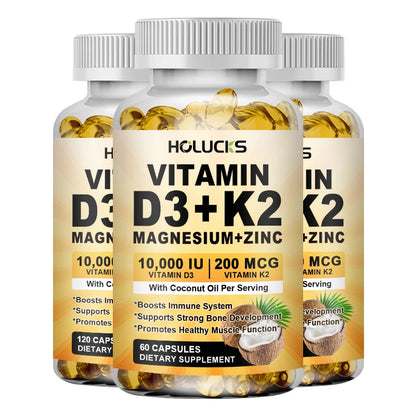 Bone & Joint Health Support Supplement, with Zinc, Magnesium, for Muscle Growth, Heart Wellness, Immune Function, Energy
