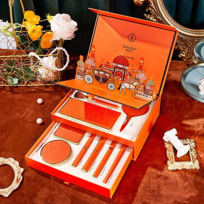 Orange Style Makeup Set Lipstick Mascara  Cosmetics Gift Set Kit Christmas New Year Gift Valentine's Day Gift