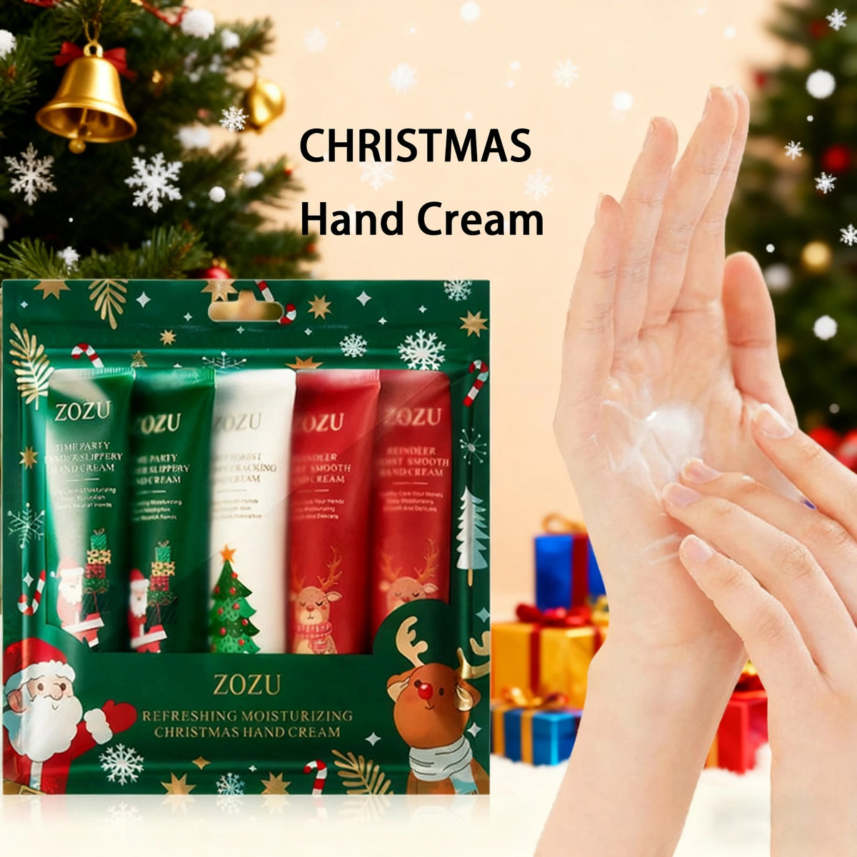 5pcs/Set Christmas Gifts Hand Cream Sets Moisturizing Refreshing Handcream Nourishing Beauty Hands Creams Skin Care Products