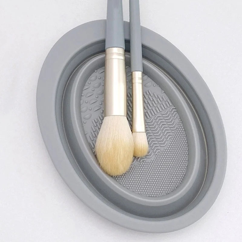 Silicone Makeup Brush Cleaner Bowl Foldable Cleaning Mat Cosmetic Foundation Eyeshadow Powder Brushes Cleaner Tools For Makeup