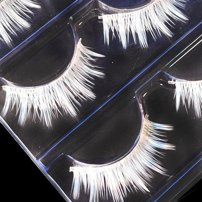 3 Pairs Cosplay White Eyelashes Extension Natural Looking Long Thick Janpanese Style Little Devil White Eye Lashes Halloween