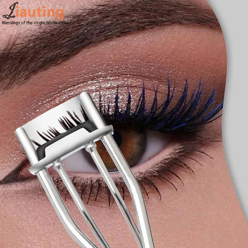 Mini Partial Eyelash Curler Nature Curl Sun Flower Eyelash Extension Volume Tweezers Stainless Steel Beauty Makeup Tool