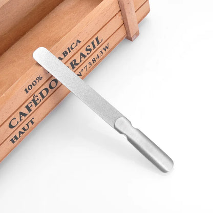 Professional Double Sided Nail File Stainless Steel Sandpaper Nail Sanding Grinding Polishing Manicure Care Tools NEW
