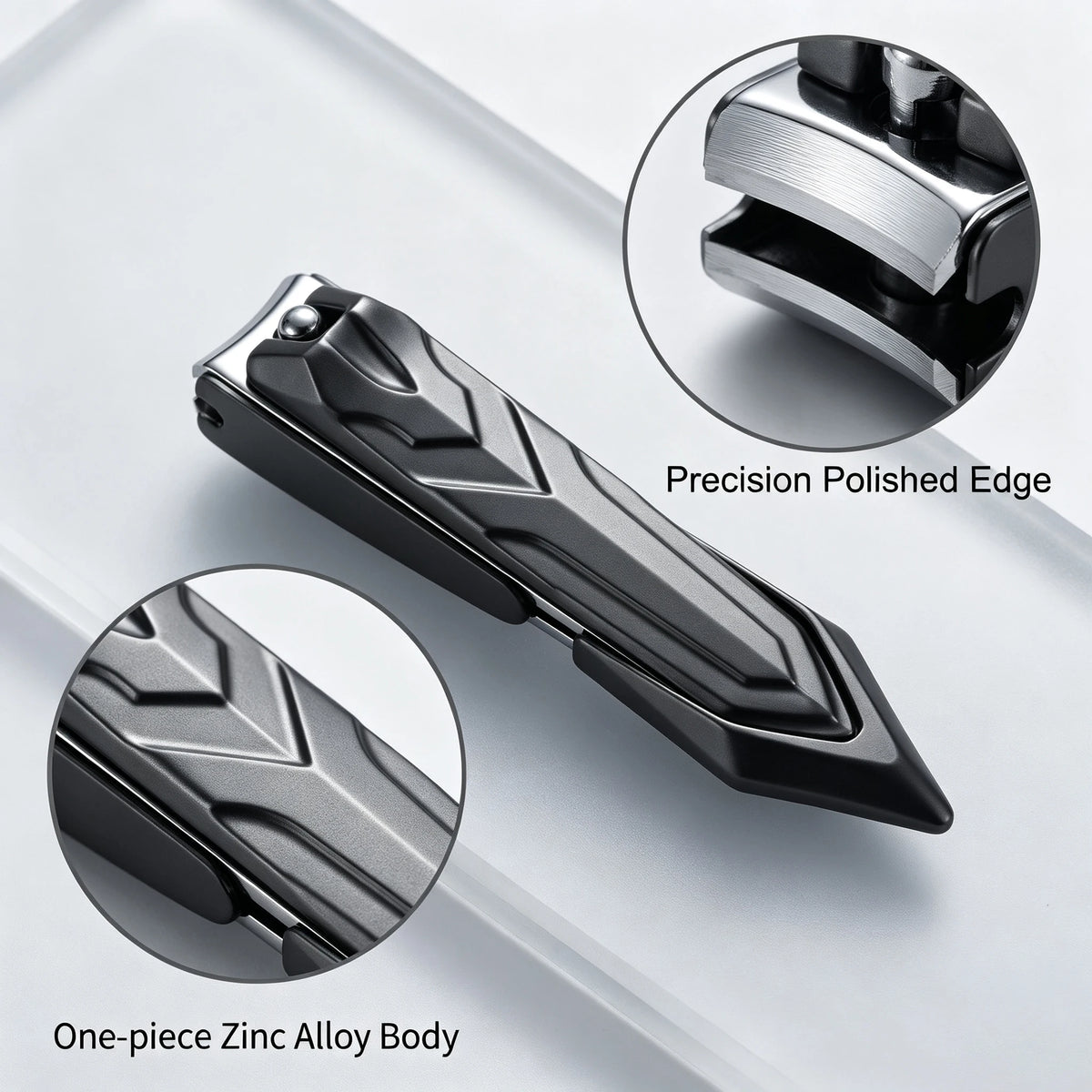 Ouriner Mecha Style Anti Splash Nail Clipper Stainless Steel Foldable Nail File Portable Kraft Tube Manicure Nail Care Kit