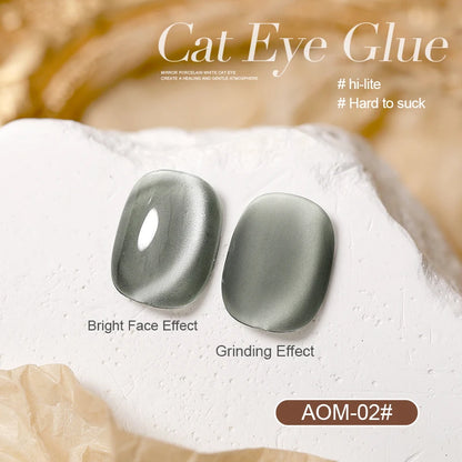 AS 15ml Mint Green Color Cat Magnetic Gel Nail Polish Sparkle Glitter Gel Varnish Semi Permanent for Summer Manicure DIY Gift