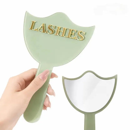 New 1Pcs Precision Makeup Mirror HD Glass Lash Extension Mirror With Handle For Lash Artists & Salon Use