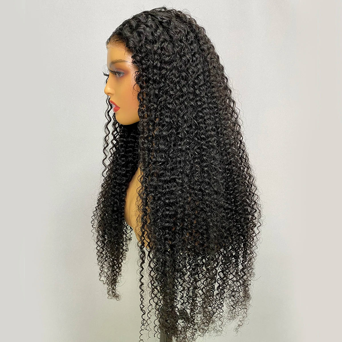 Kinky Curly 6x4 Glueless Lace Wigs Ready To wear Preplucked Kinky Curly Lace Wigs Glueless Afro Curly Human Hair Wigs 20-32"