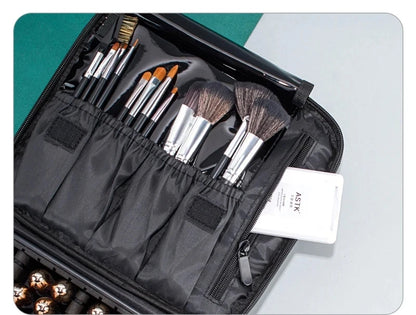 New PU Leather Cosmetic Bag For Women Professional Makeup Case Travel Toiletry Makeup Bag Beauty Nail ToolBox Make Up Handbag