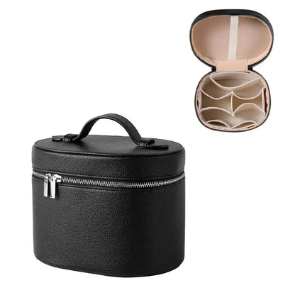 Large Capacity Cosmetic Box PU Leather Internal Storage Box Travel Organizer Bag Waterproof Zipper Closure Makeup Bag Daily Use