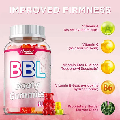 BBL Gummies for Bigger Butt Growth - Tighten Buttocks, Prevent Sagging and Collapse, Increase Sexy Buttocks, Shape Female Body