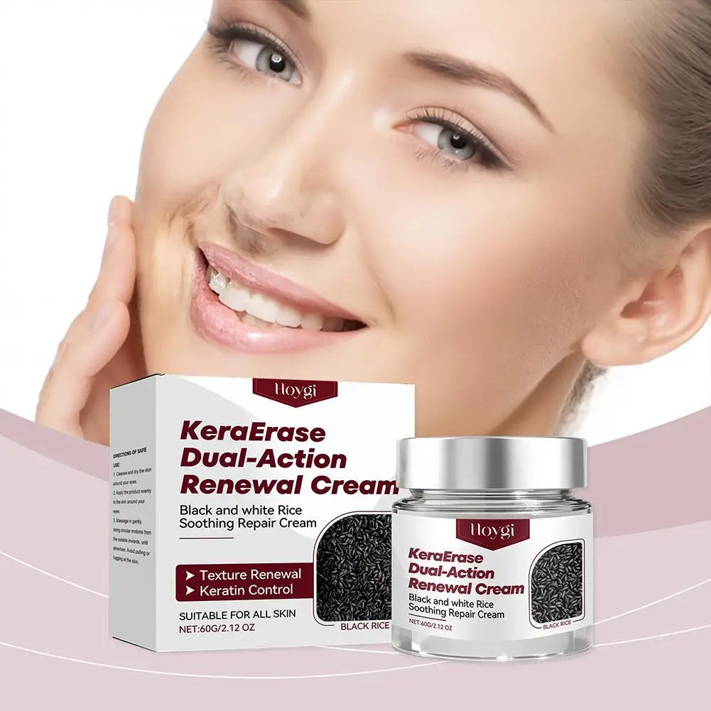 KeraErase Dual-Action Renewal Cream Antioxidant Face Cream Black&White Rice Soothing Repair Cream FOR ALL SKIN Korean Skincare
