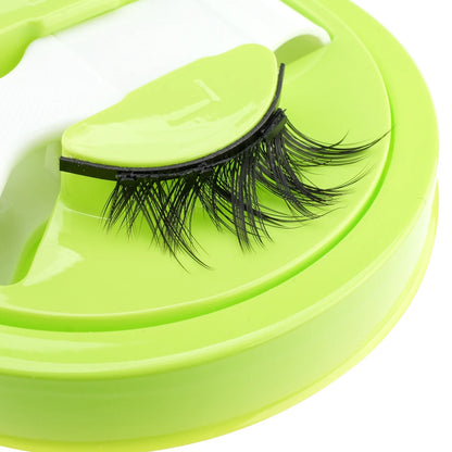 Reusable Magnetic Eyelashes 1 Pair Natural Curly Fluffy Magnetic False Eyelashes No Glue Needed Lashes Makeup with Tweezer Set