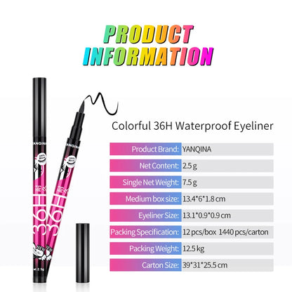 36H Waterproof Liquid Eyeliner Makeup Beauty Cosmetic Eye Liner Pencil Pen Portable Tools Accessories Brown/ Purple/ Black/ Blue