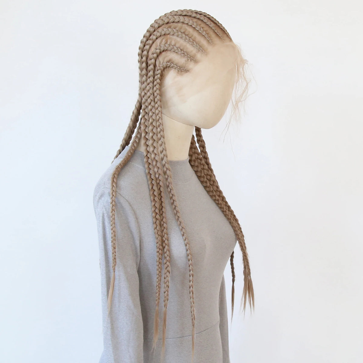 Black Braided Wigs Synthetic Full Lace Wig Glueless Full Lace Synthetic Wig Heat Resistant Fiber Wig for Women Daily Wear