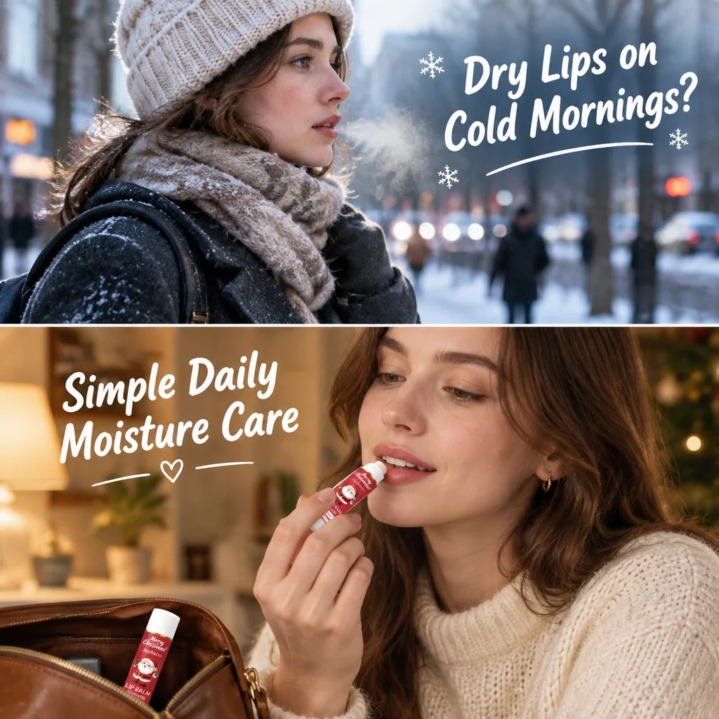 Christmas Lip Balm Gift Set 10 Count Assorted Fruit Flavors Stocking Stuffers Nourishing Moisturizing for Women 5g Fro Dry Skin