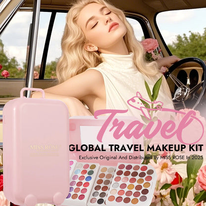 Professional Portable Travel Makeup Set for Women, All‑in‑One Integrated Makeup Palette with Built‑in Mirror for Touch‑Ups, Makeup Gift Set, Perfect Present for Girls on Valentine’s Day, Christmas & Halloween