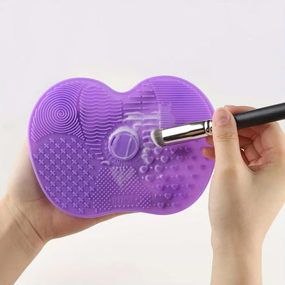 1/2/3Pcs Brush Cleaner Scrubbe Board Cosmetic Makeup Brush Washing Silicone Gel Cleaning Mat Foundation Makeup Brush Cleaner Pad