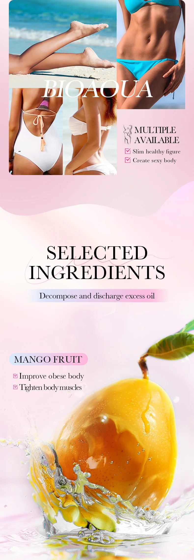 Mango Slimming Cream Anti Cellulite Weight Loss Promotes Effective Fat Burning Create Beautiful Curve Body Slimming Cream