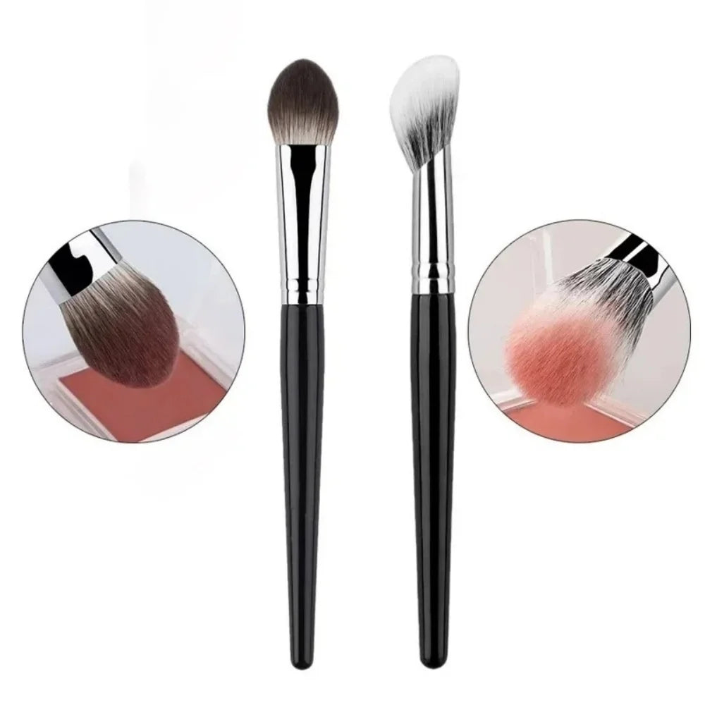 1/2Pcs Mini Peach Heart Blush Brush Small Flat Precise Face Brush Multi Use For Powder Cream Liquid Blush Beauty Makeup Tools