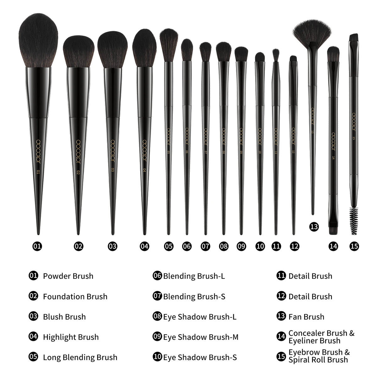 Docolor Makeup Brush Set Professional 10-30pcs Eyeshadow Blush Synthetic Foundation Brush Powder Contour Cosmetic Tool For Women